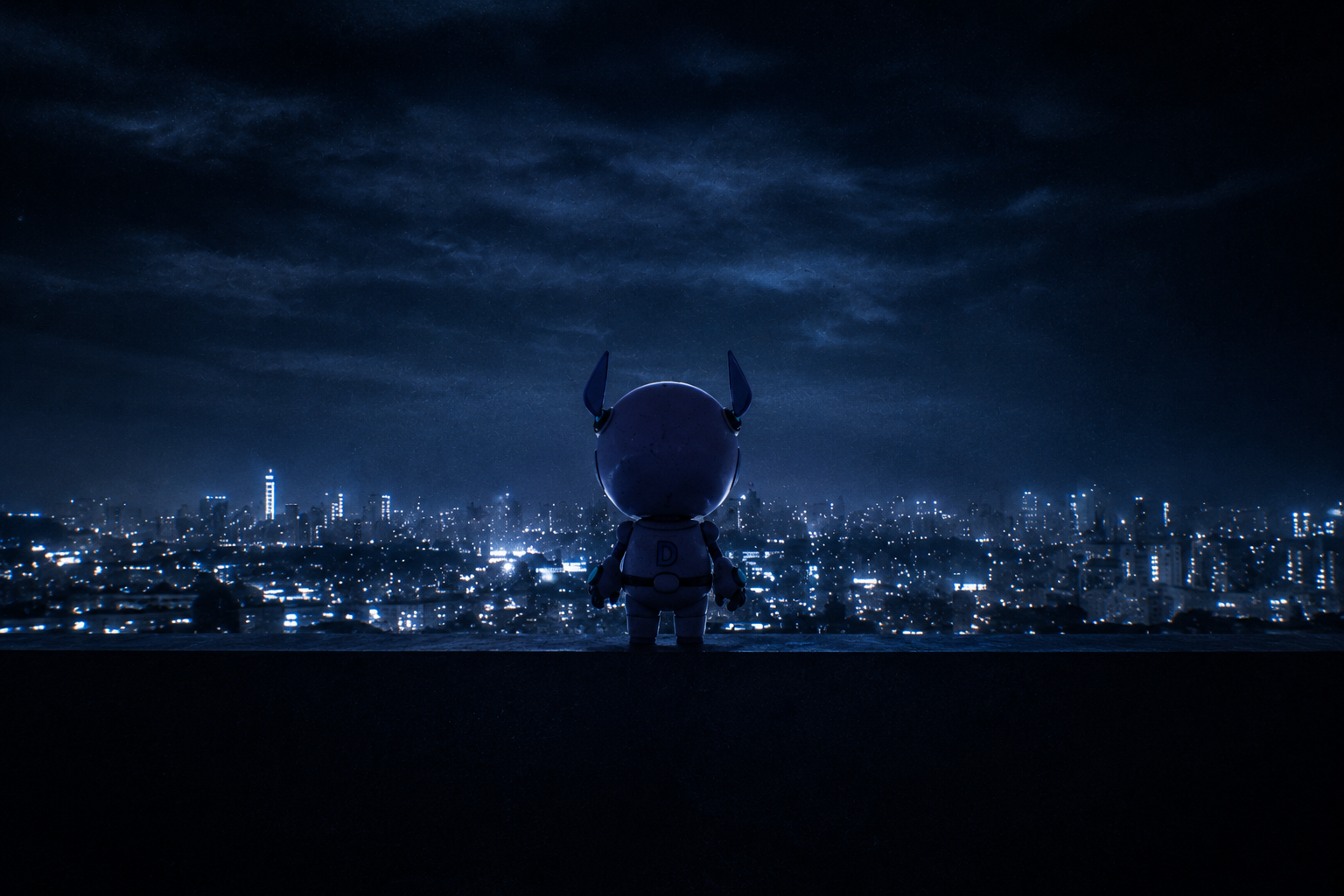 Devin overlooking the city