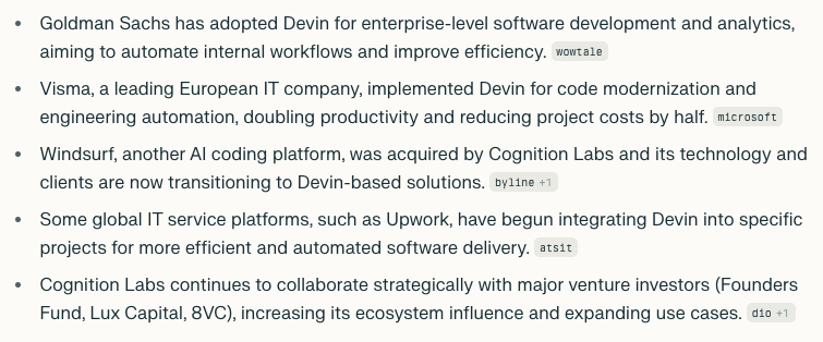 Devin AI enterprise clients and ecosystem growth